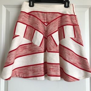 3.1 Phillip Lim red and white A Line Skirt